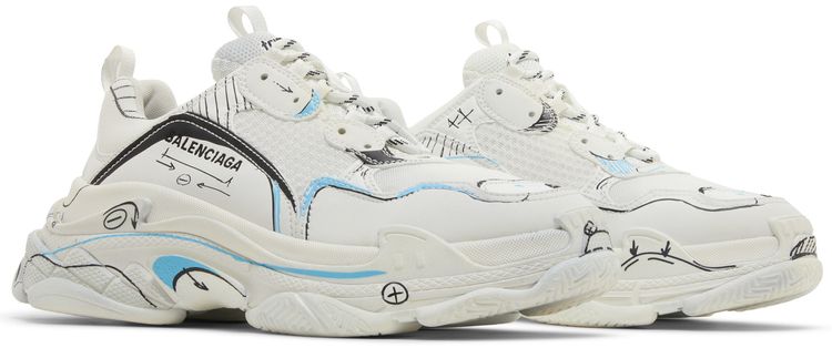 Balenciaga Triple S Sneaker Sketch   White