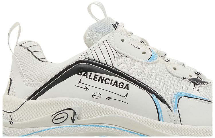 Balenciaga Triple S Sneaker Sketch   White