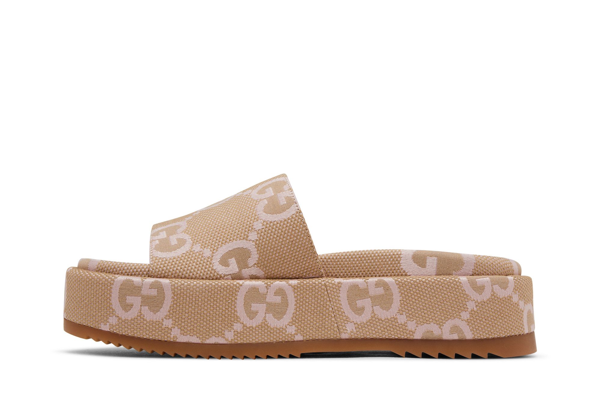 Buy Gucci Wmns Platform Slide Sandal Jumbo GG Beige Light Pink 730043 UKO00 8805 GOAT CA