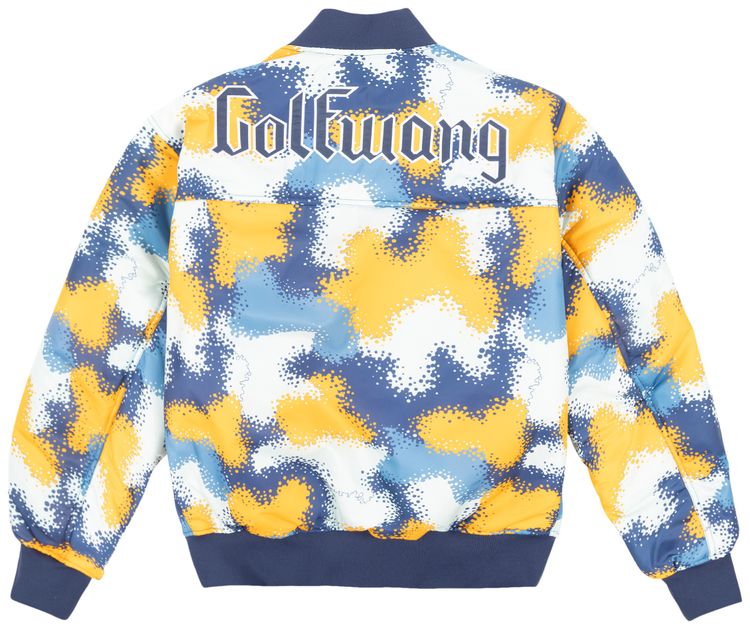 GOLF WANG Spray Camo Reversible Bomber Jacket NavyMulticolor