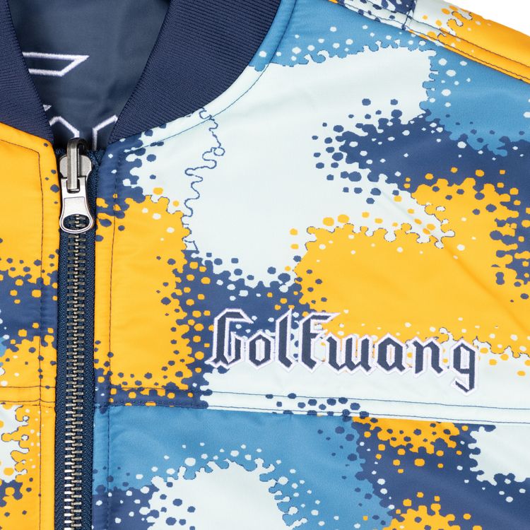 GOLF WANG Spray Camo Reversible Bomber Jacket NavyMulticolor