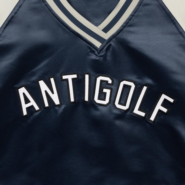 GOLF WANG Antigolf Satin Pullover Navy