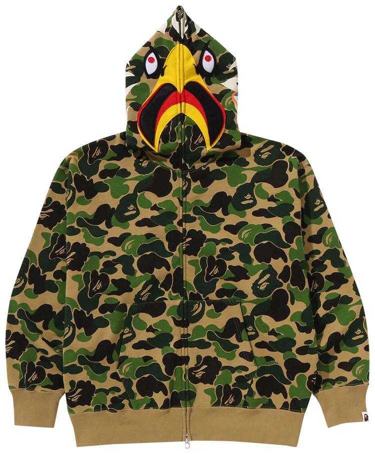 BAPE x Readymade ABC Camo Eagle Relaxed Fit Full Zip Hoodie Green