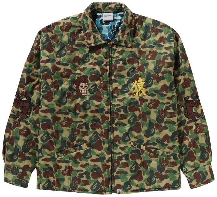 BAPE x READYMADE ABC Camo Vietnam Jacket Green