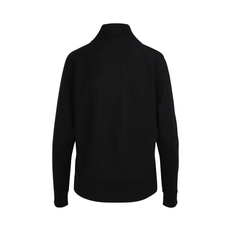 Versace Wool Blend Collared Sweater Black