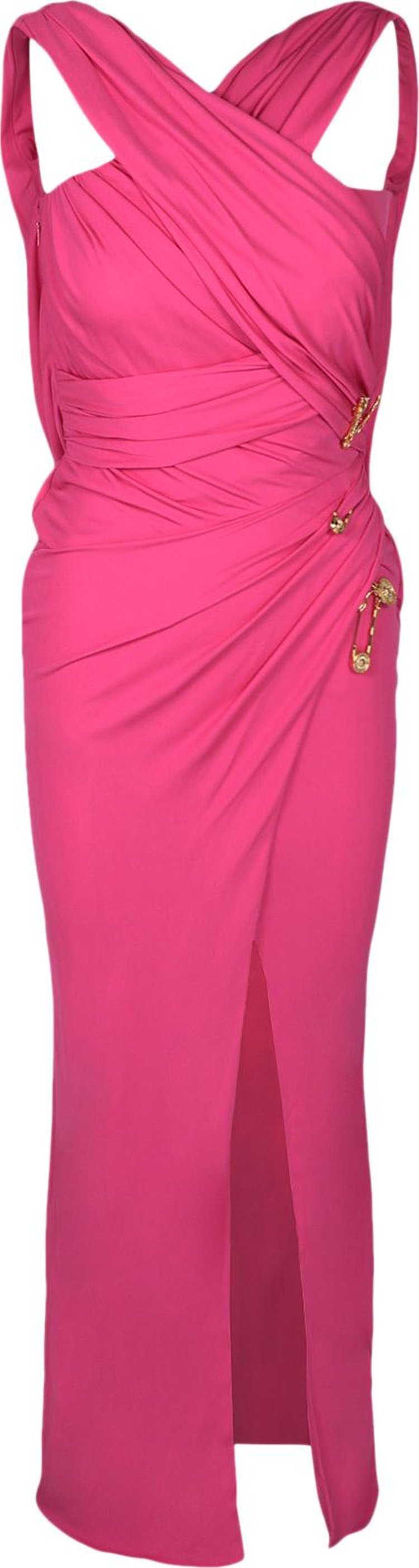 Versace Sleeveless Draped Cocktail Dress 'Pink'