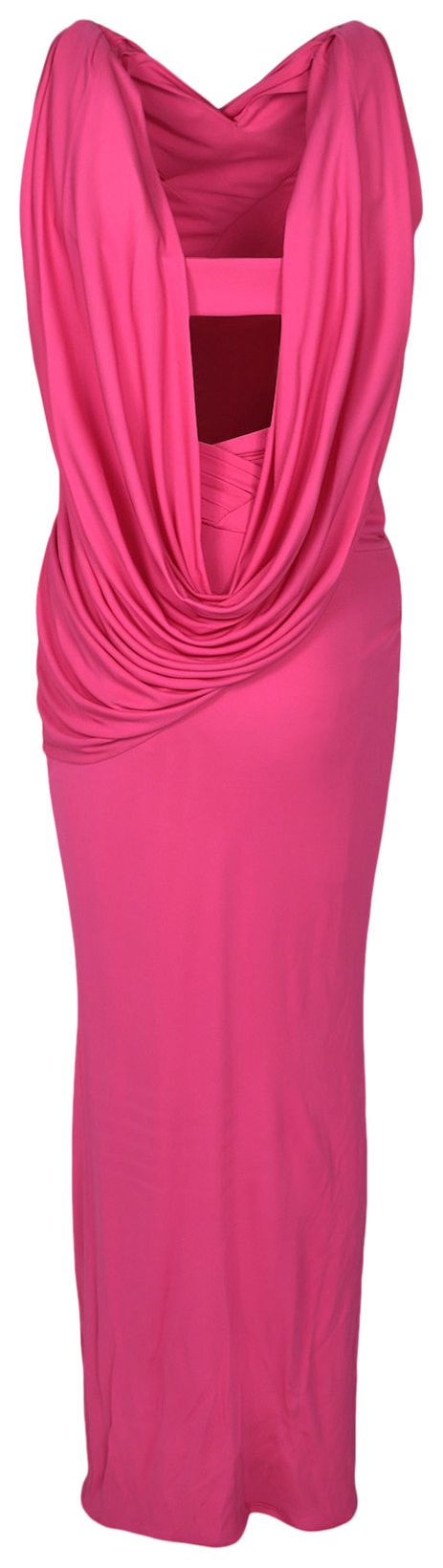 Versace Sleeveless Draped Cocktail Dress Pink