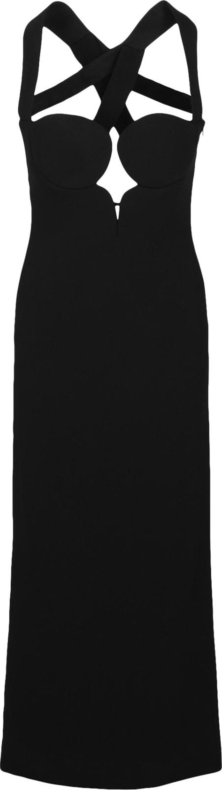 Versace Crossed Sleeveless Cocktail Dress 'Black'