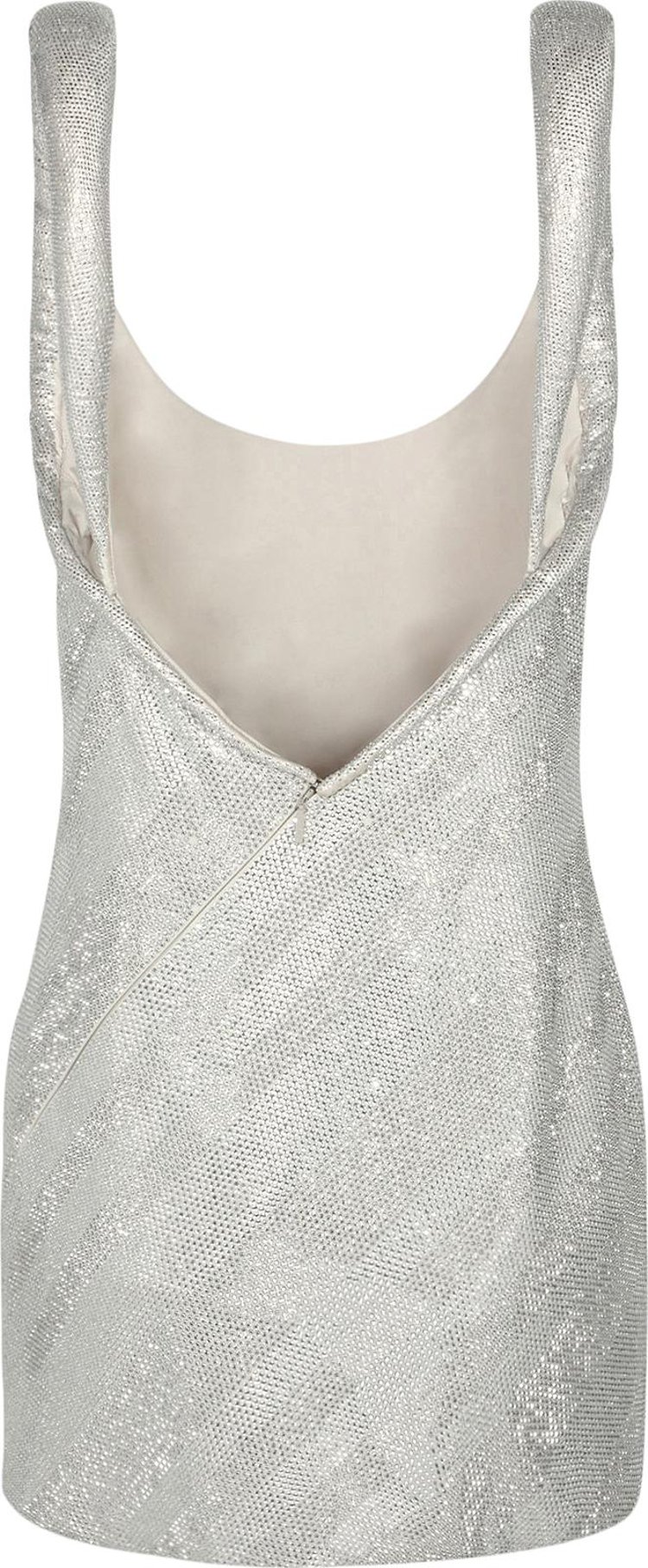 Versace Padded Sleeve Sequined Mini Dress White