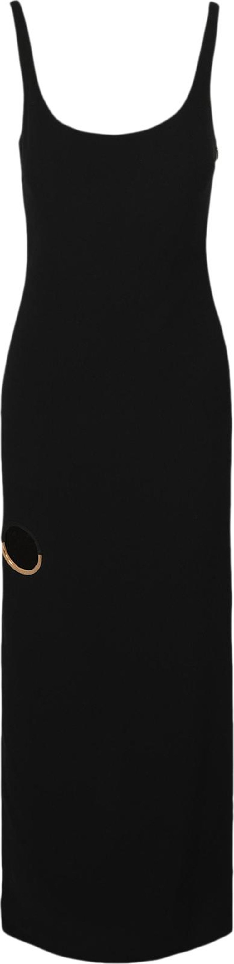 Versace Ring Cutout Sleeveless Maxi Dress 'Black'