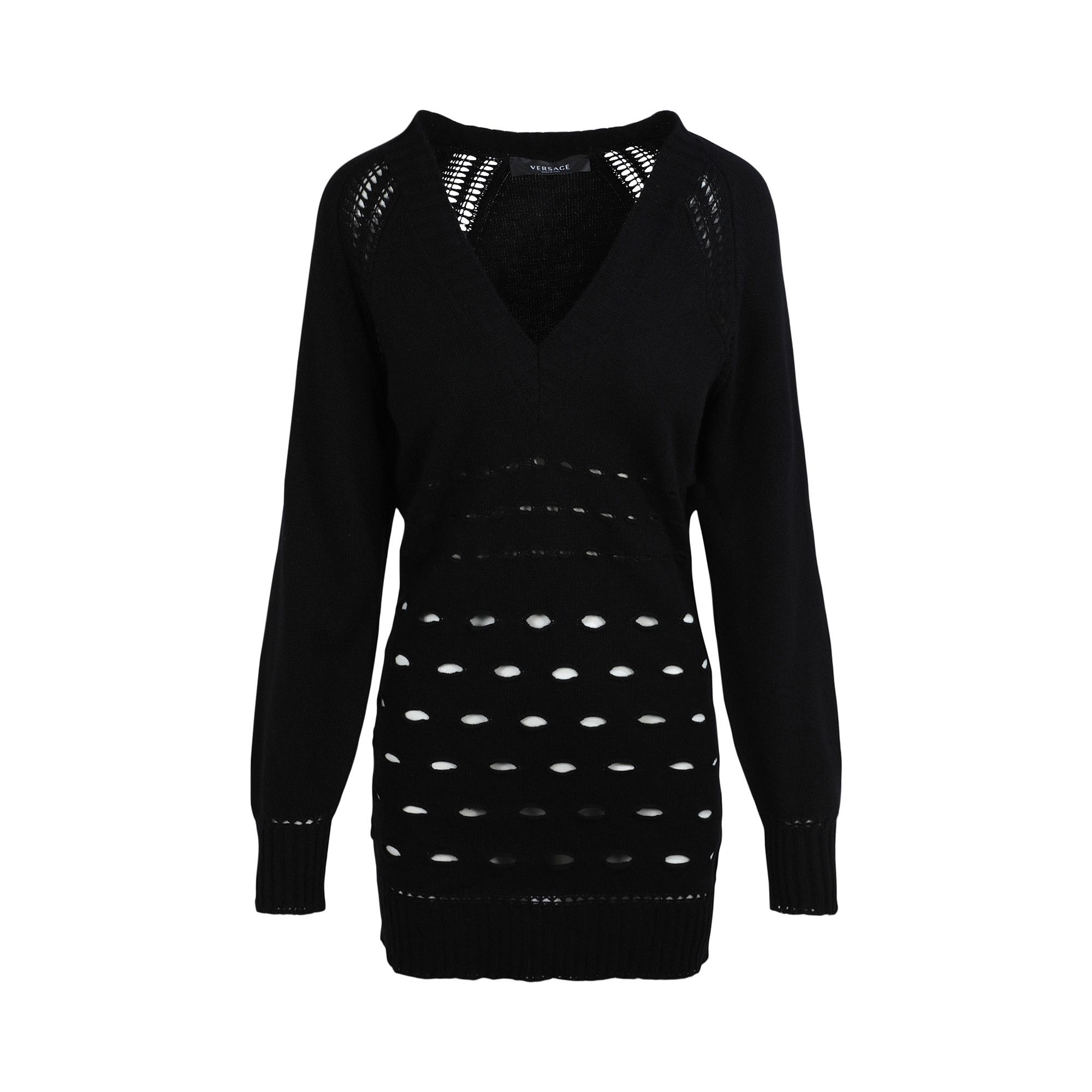 Versace v neck sweater cheap