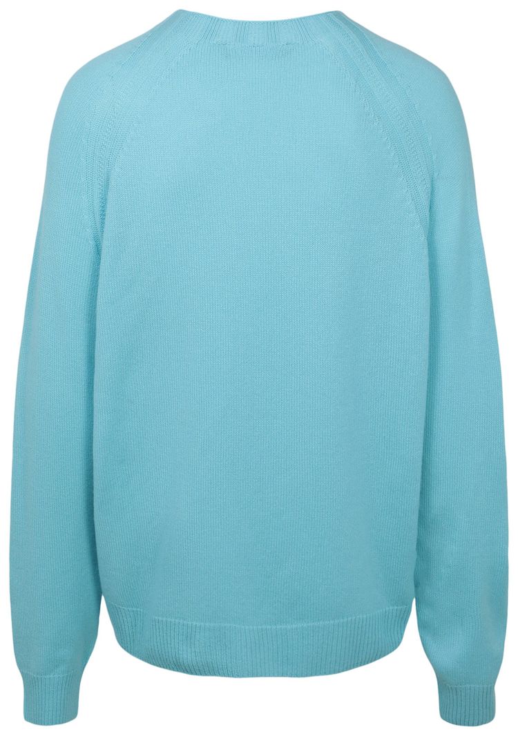 Versace Embroidered Logo Sweater Blue