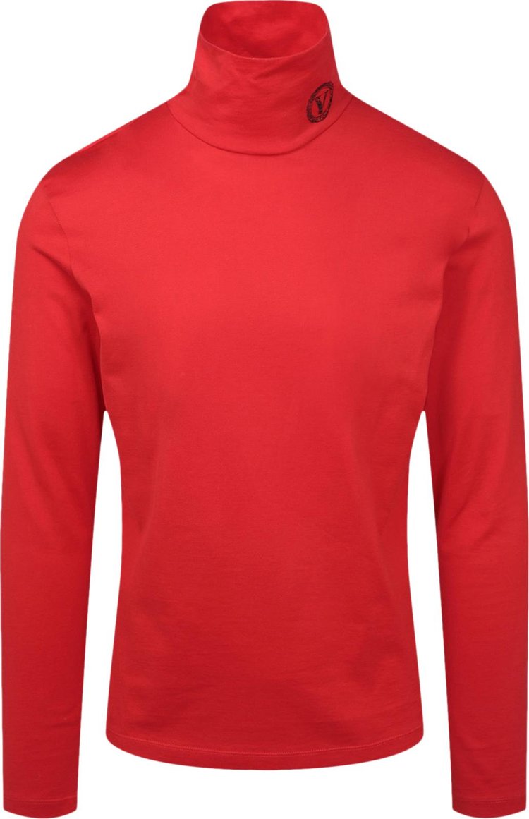 Versace Logo Turtle Neck Shirt 'Red'