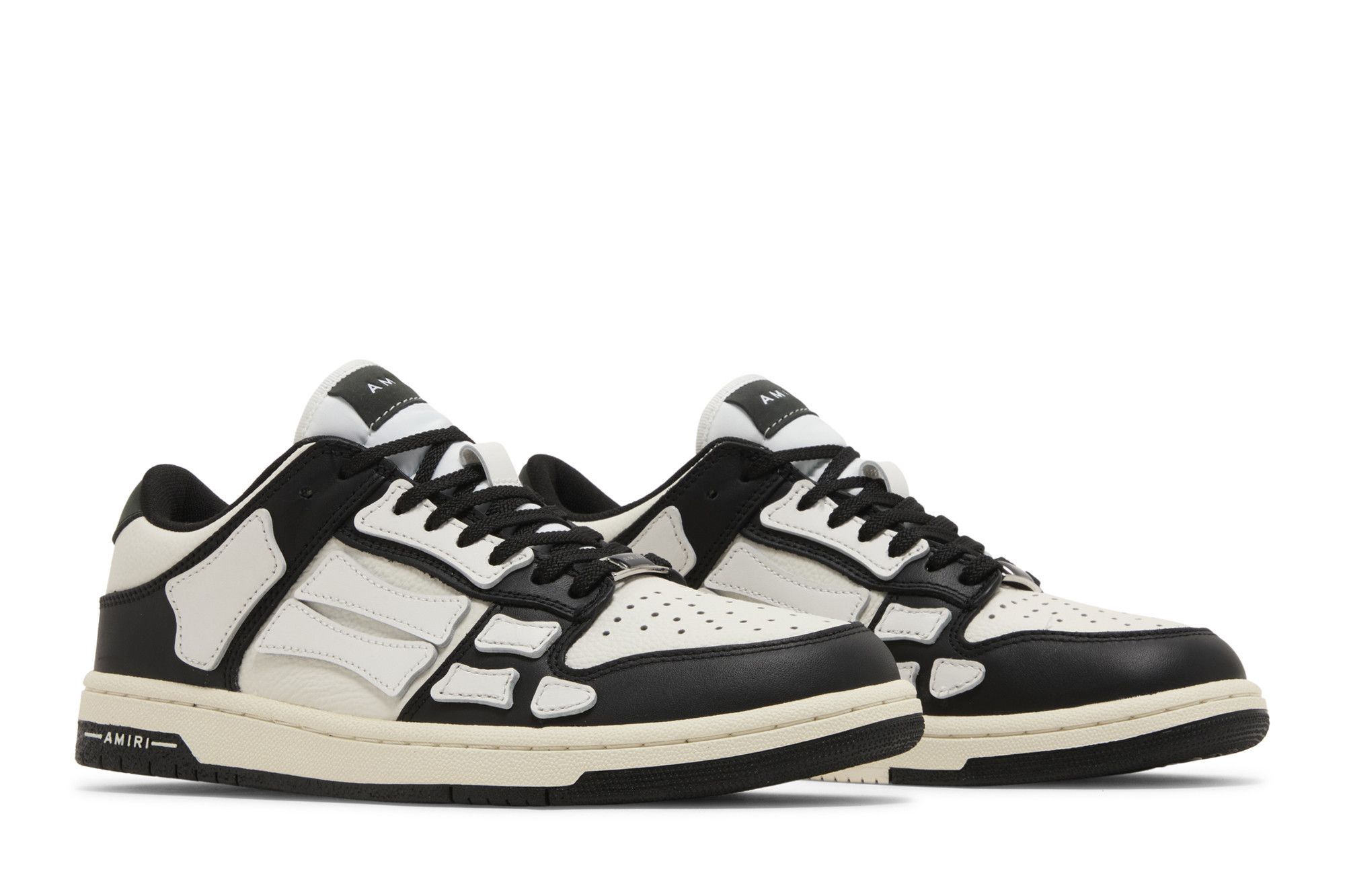 Buy Amiri Skel Top Low 'Black White' - PXMFS002 004 | GOAT