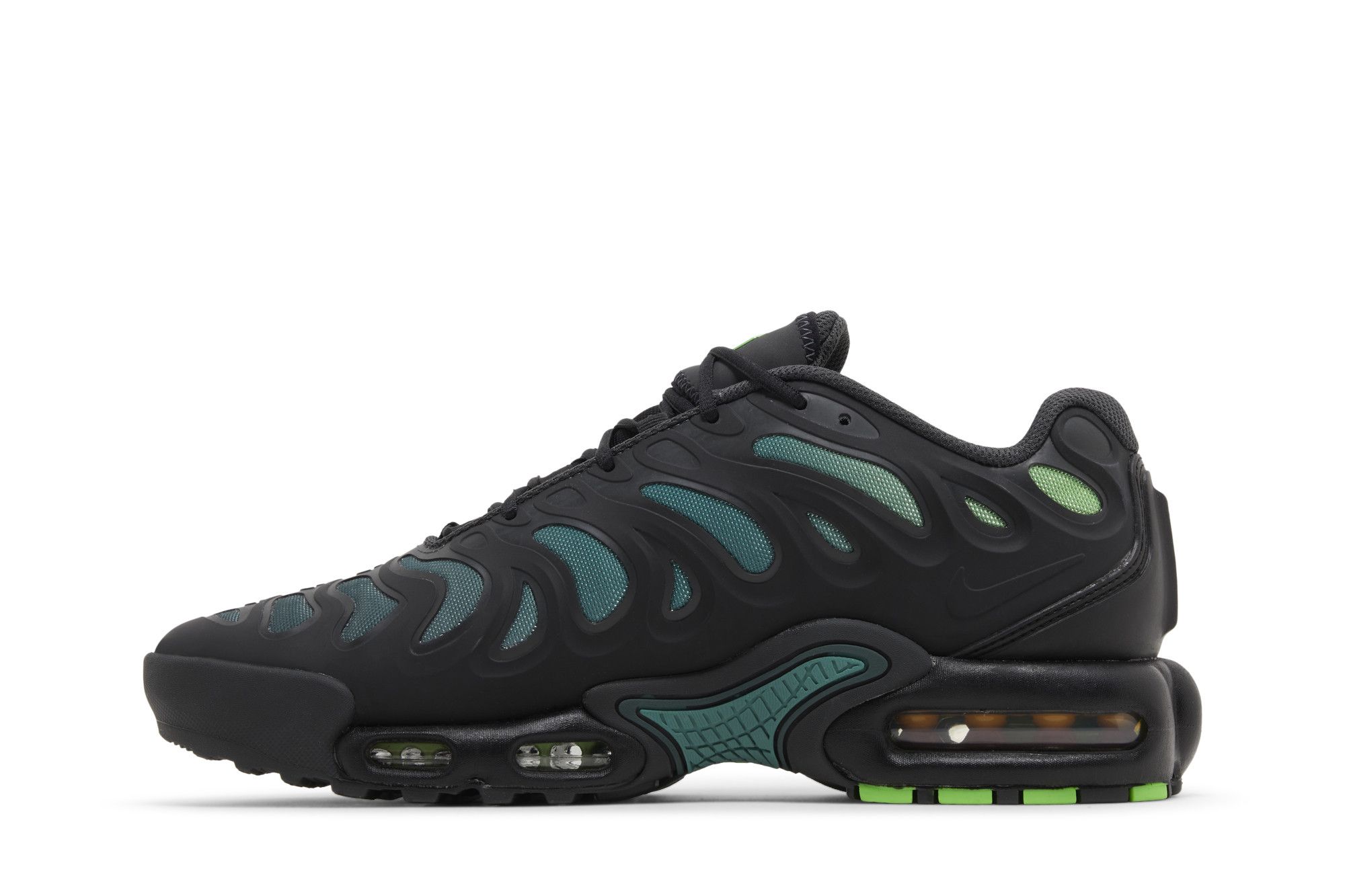 black and green nike tns