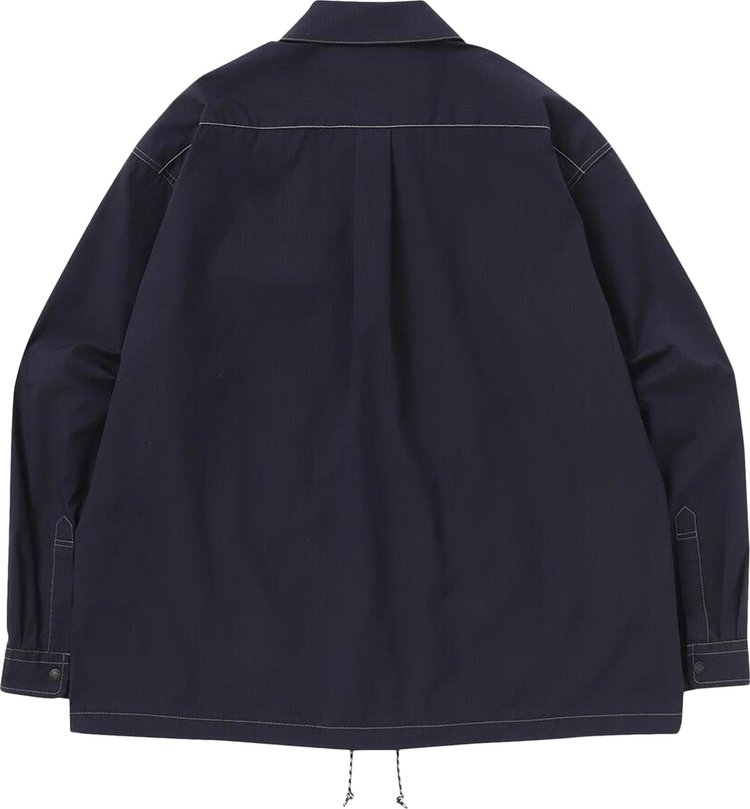 And Wander 55 Dry Rip Shirt Jacket Navy