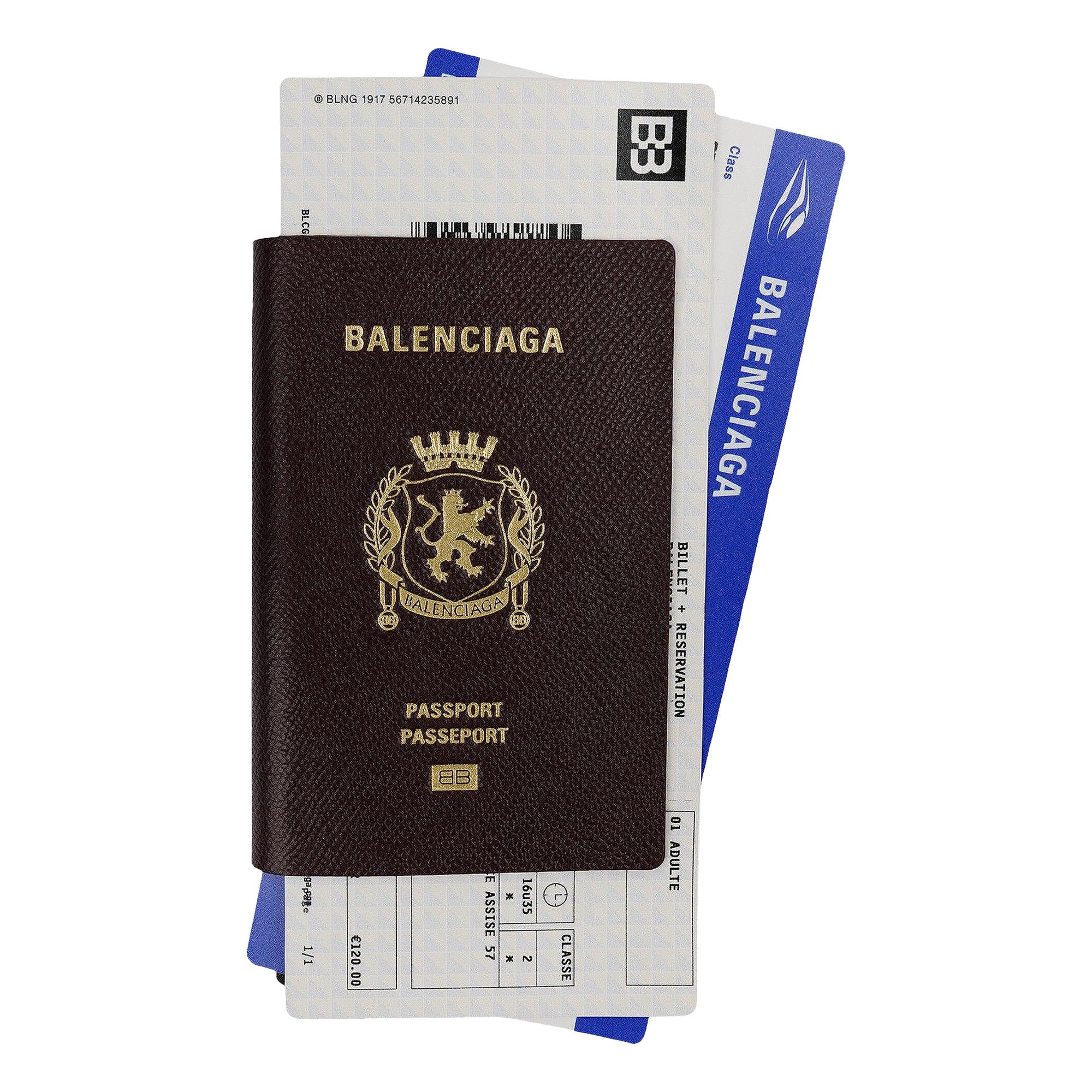 Buy Balenciaga Passport Long Wallet Passport Burgundy 787777 2AA3R 6027 GOAT CA