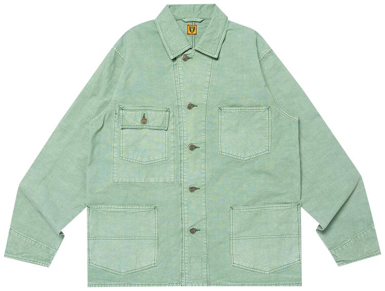 Human Made Garment Dyed Coverall Jacket Green