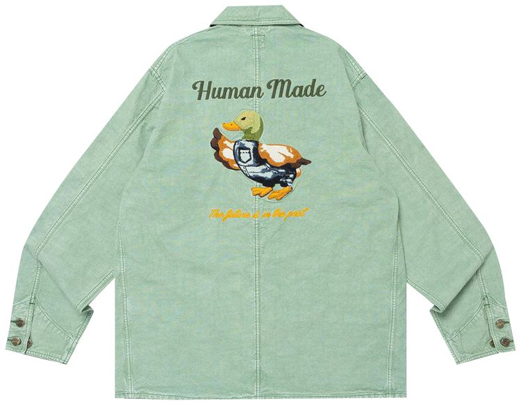 Human Made Garment Dyed Coverall Jacket Green