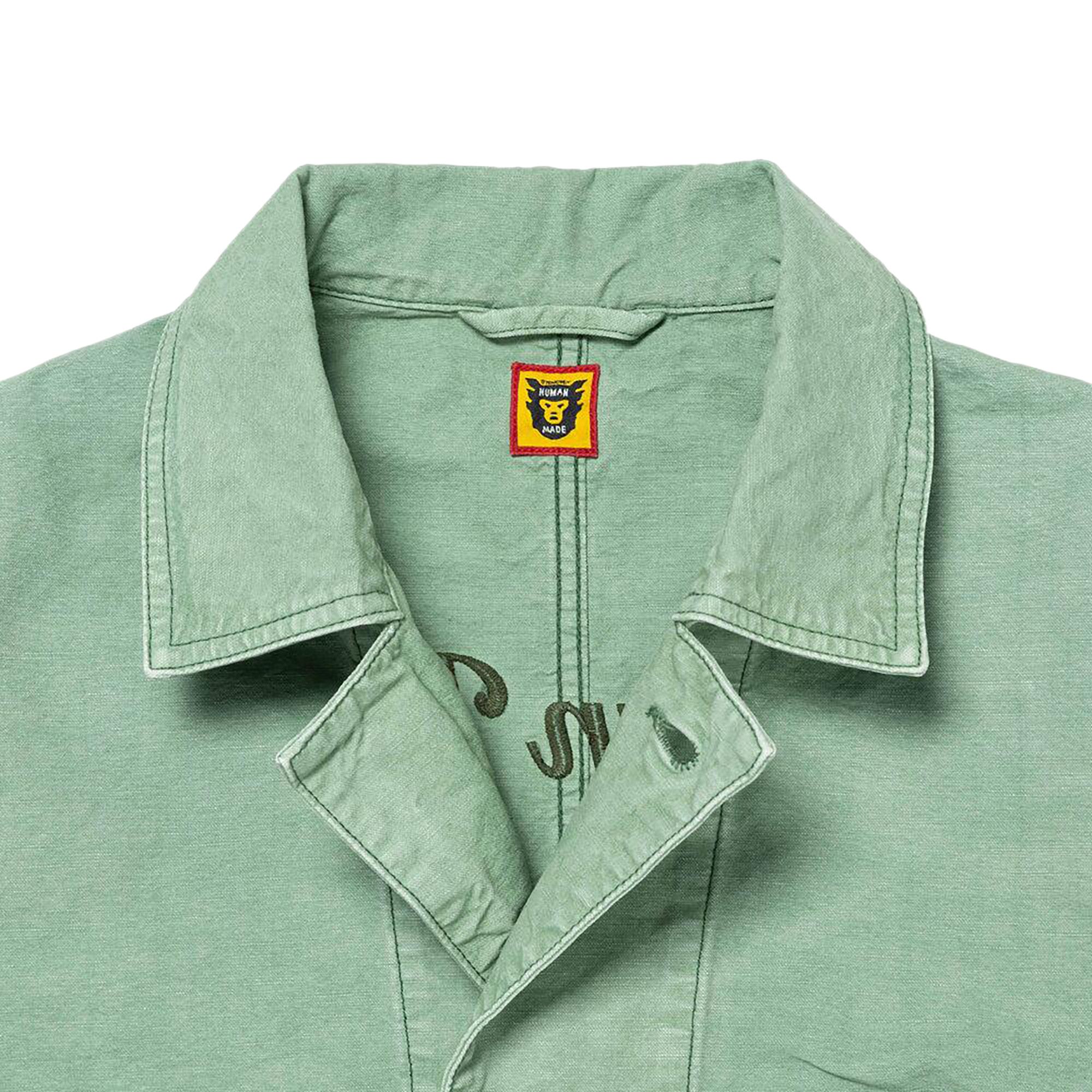 Buy Human Made Garment Dyed Coverall Jacket 'Green' - HM27JK013