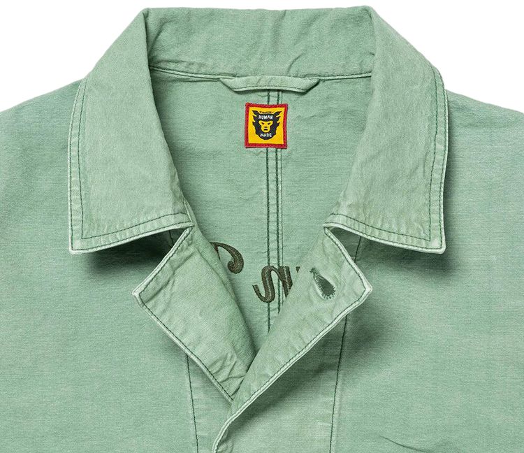 Human Made Garment Dyed Coverall Jacket Green