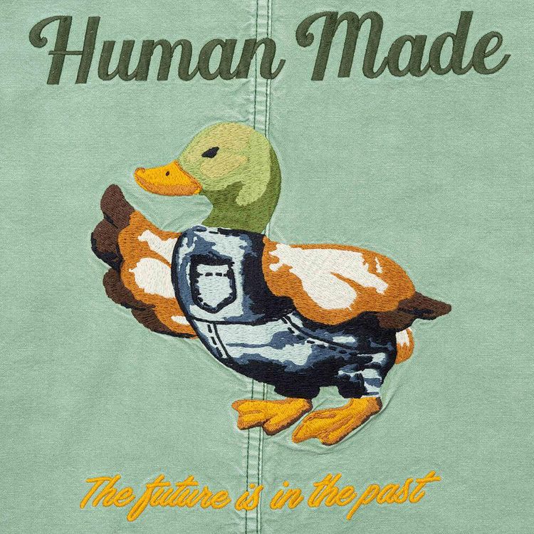 Human Made Garment Dyed Coverall Jacket Green