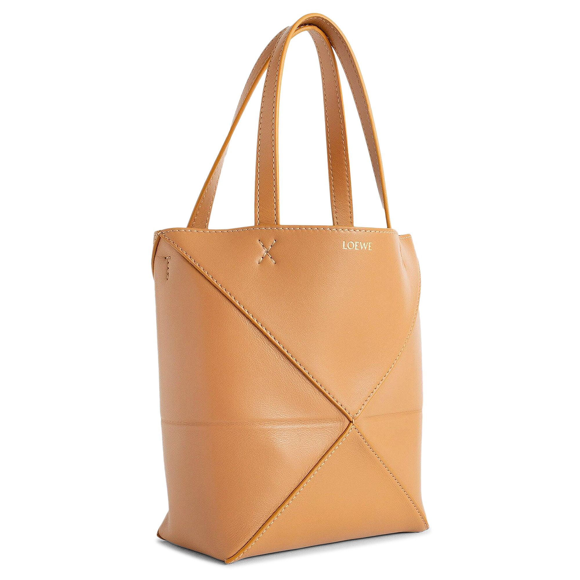 バッグ・カバンその他 LOEWE Women Bags A657V25X01 2586 WARM DESERT BROWN Mini Puzzle Fold tote in shiny calfskin Beige - LOEWE