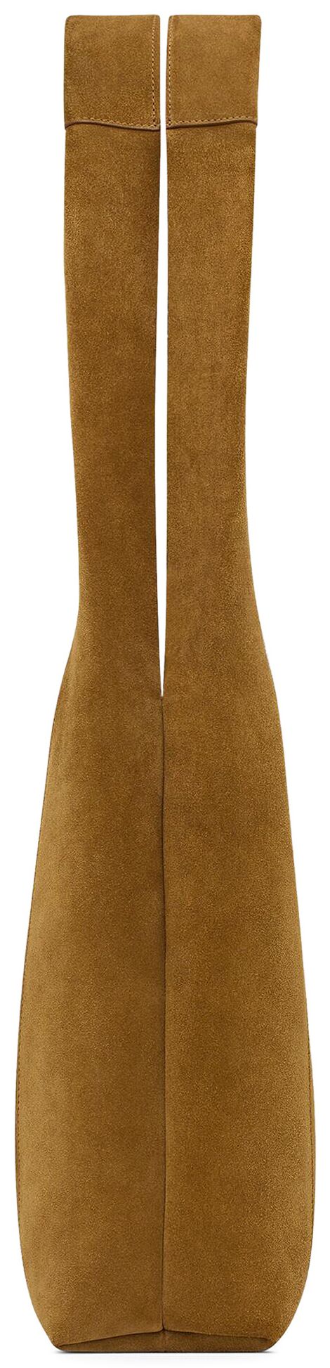 Saint Laurent Tanger Suede Hobo Shoulder Bag Biscuit Brown