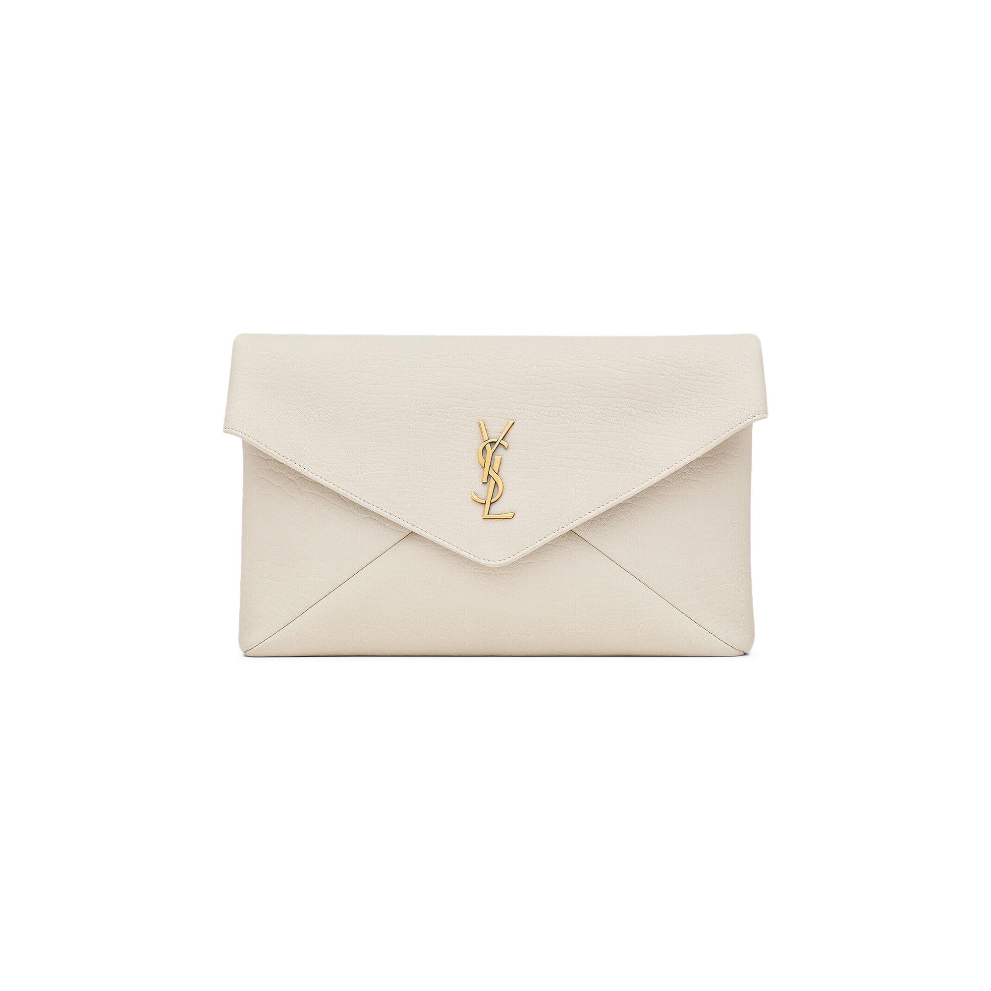 Buy Saint Laurent Cassandre Large Envelope Pouch 'Soft Cream