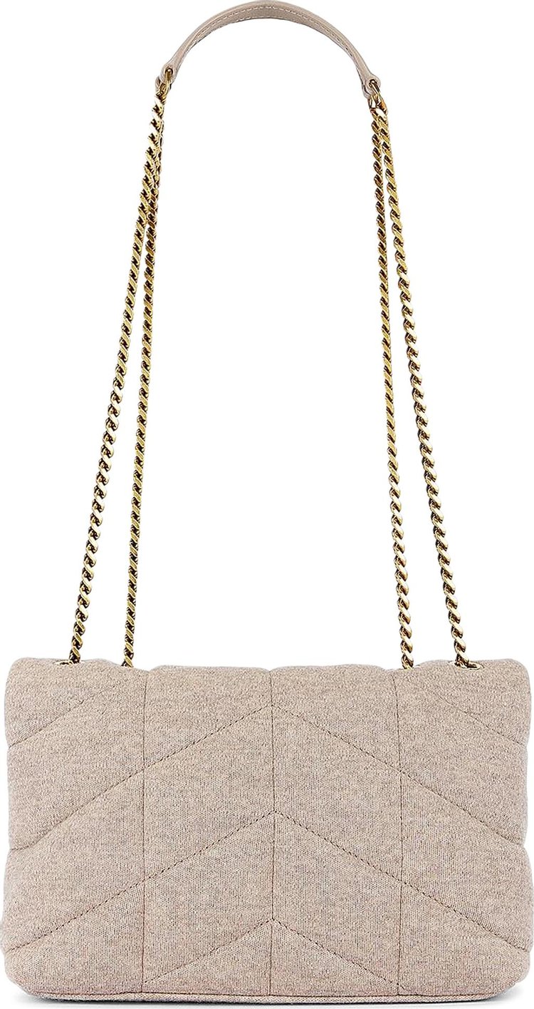 Saint Laurent Puffer Toy Bag Chalk Beige