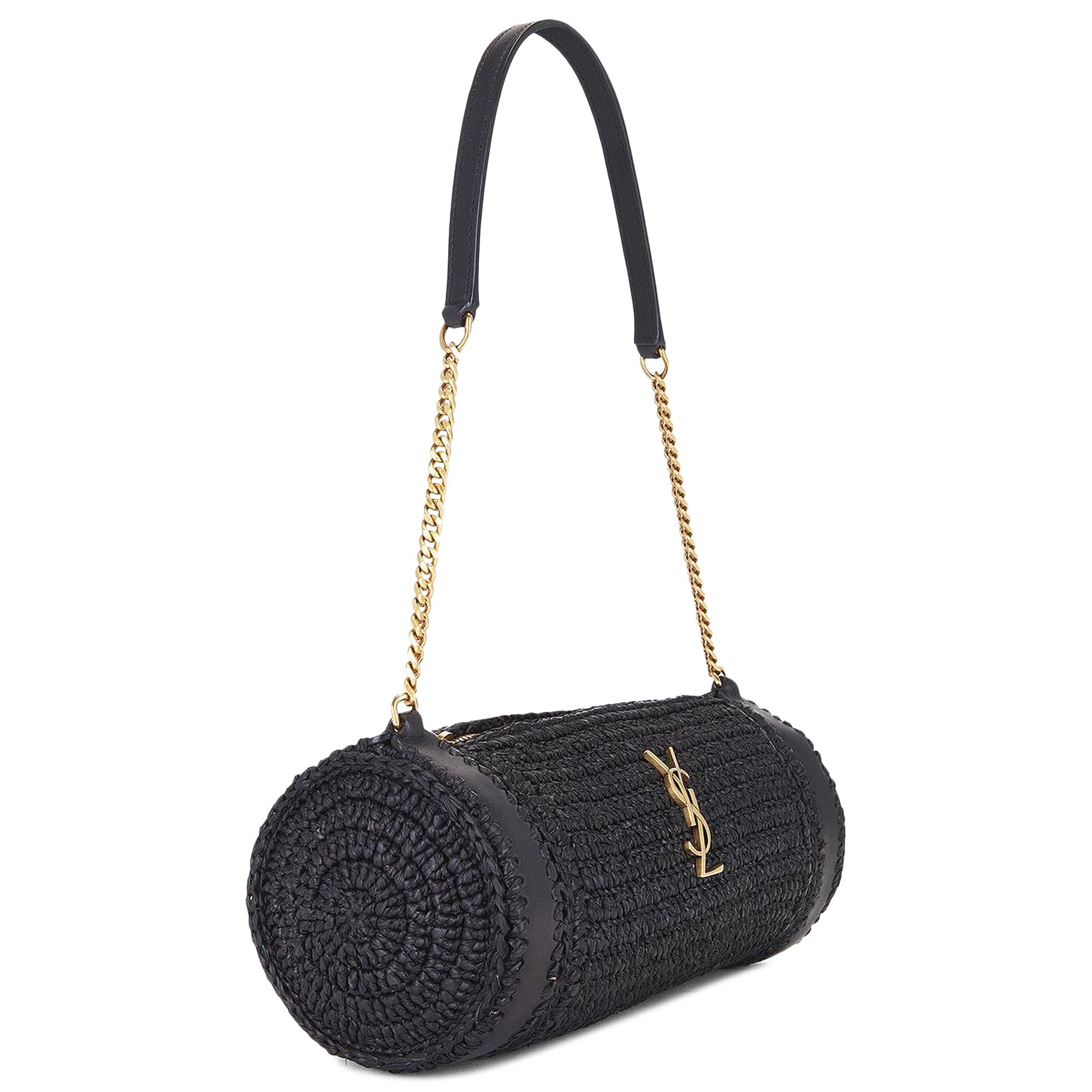 Buy Saint Laurent Cassandre Small Cylinder Bag 'Noir' - 744504