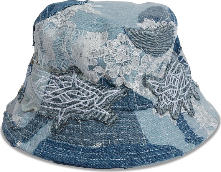 Who Decides War Thorn Wrapped Grid Bucket Hat 'Sky'