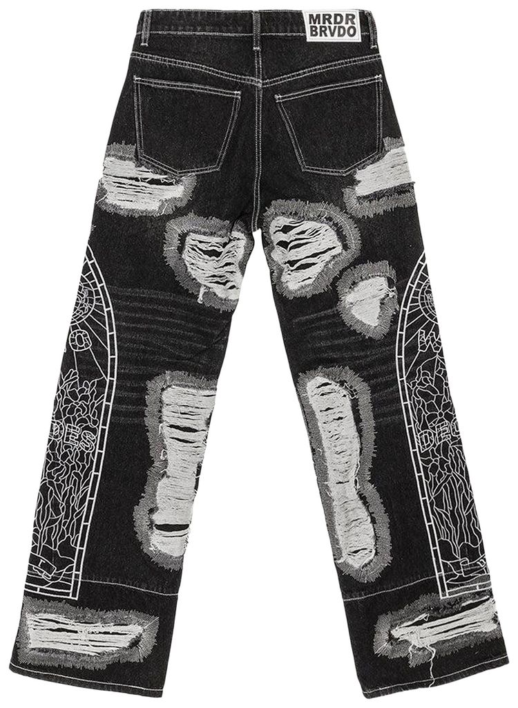 Who Decides War Darning Side Embroidery Pant Coal
