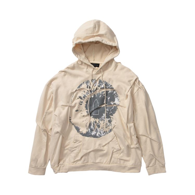 Who Decides War Gathered Eye Hooded Sweatshirt Cream