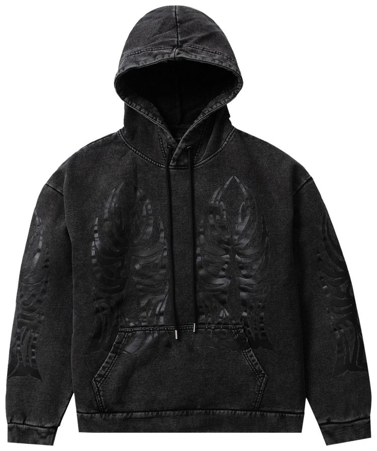 Who Decides War Winged Logo Hooded Sweatshirt Coal