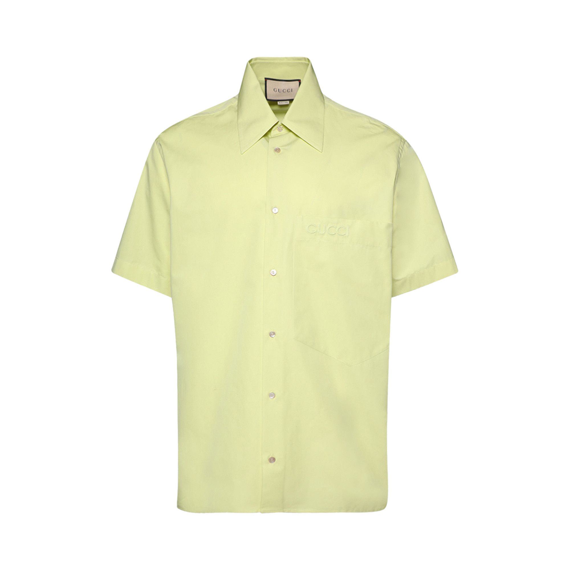 Size 36 Gucci Embroidered Shirt New Lime Green