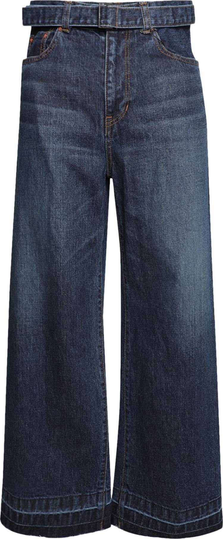Sacai Belted Jeans 'Blue'