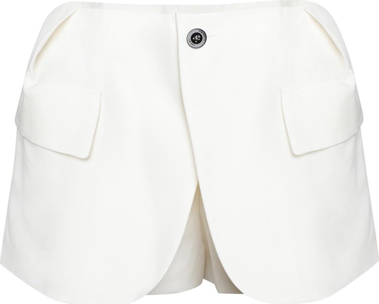 Sacai Double Faced Silk Shorts 'Off White'