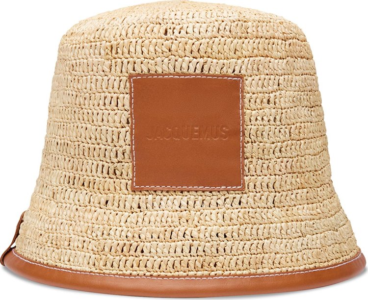 Jacquemus Raffia Bucket Hat 'Light Brown'