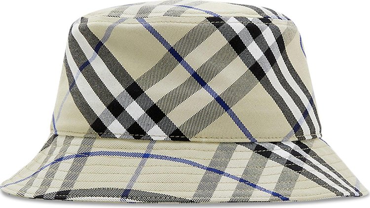 Burberry Check Blend Bucket Hat Lichen