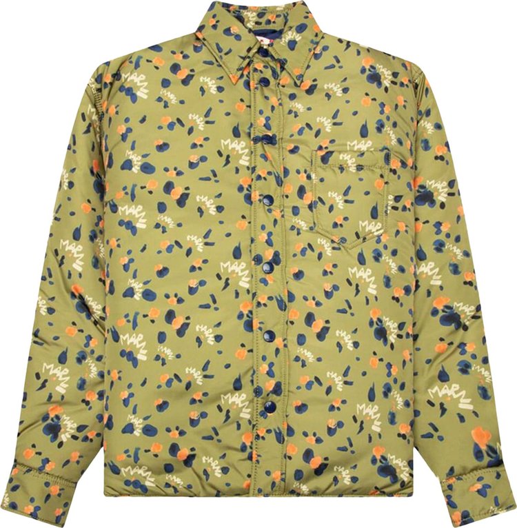 Marni Dripping Jacket Leaf Green