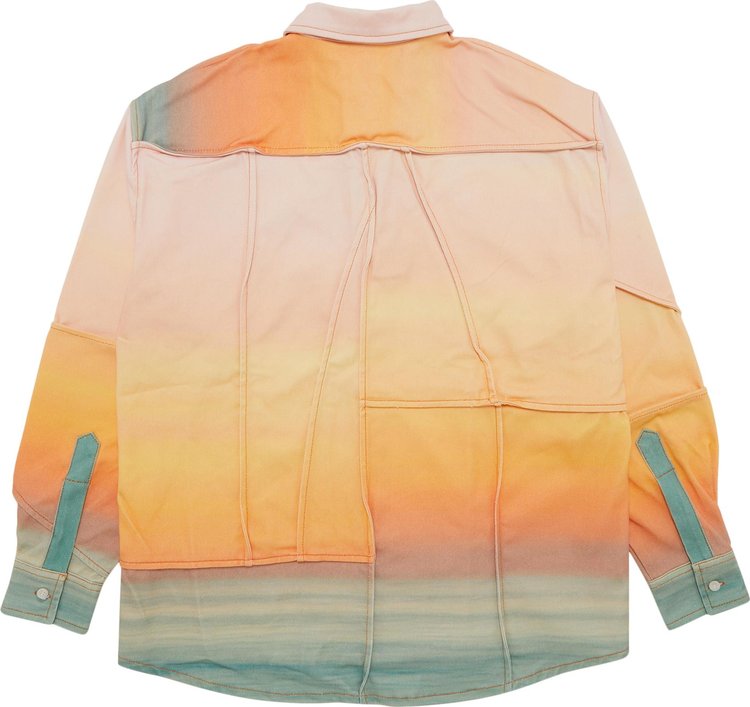 Who Decides War Sunset Button Down Multicolor