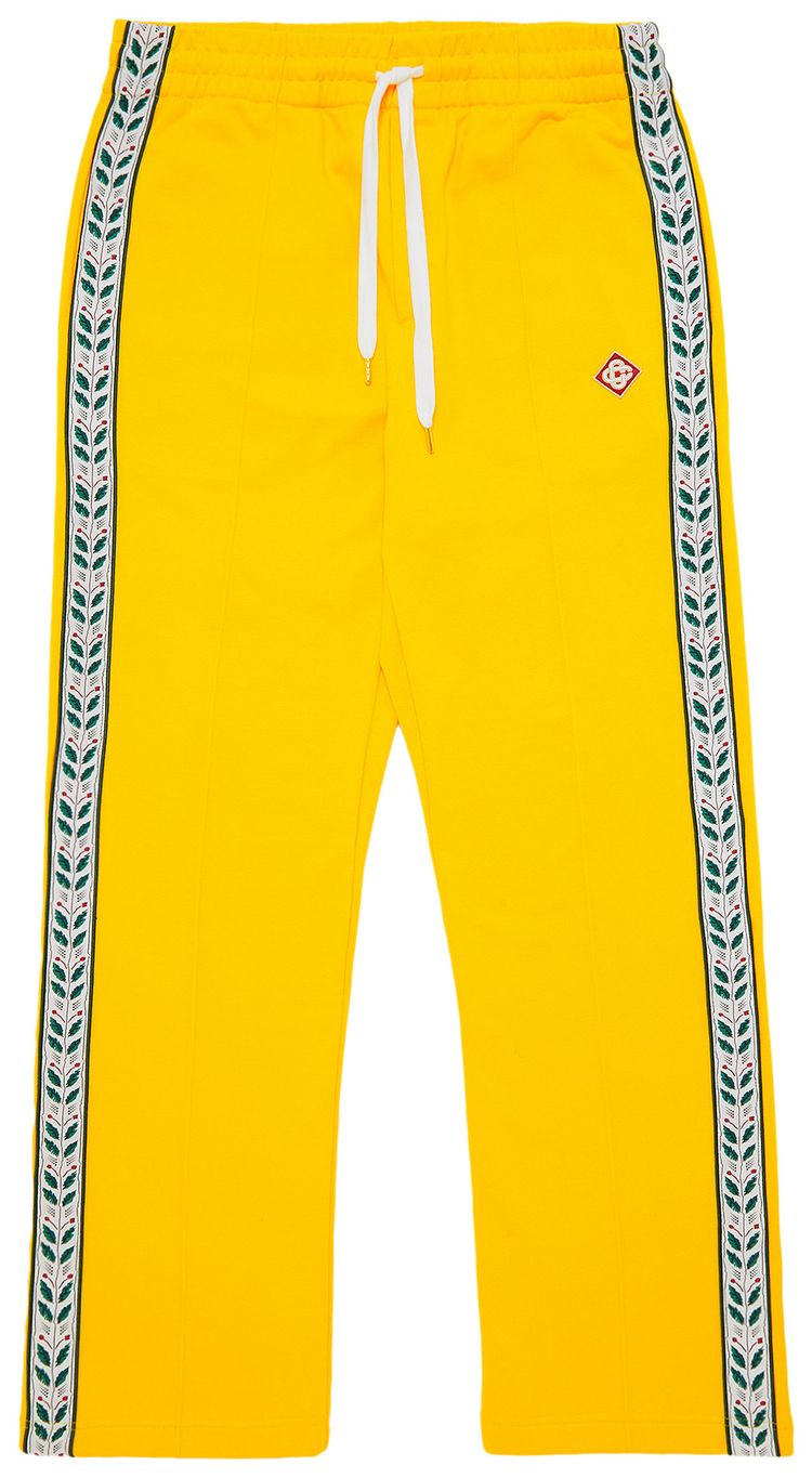 Casablanca Motosport Laurel Tape Joggers Yellow