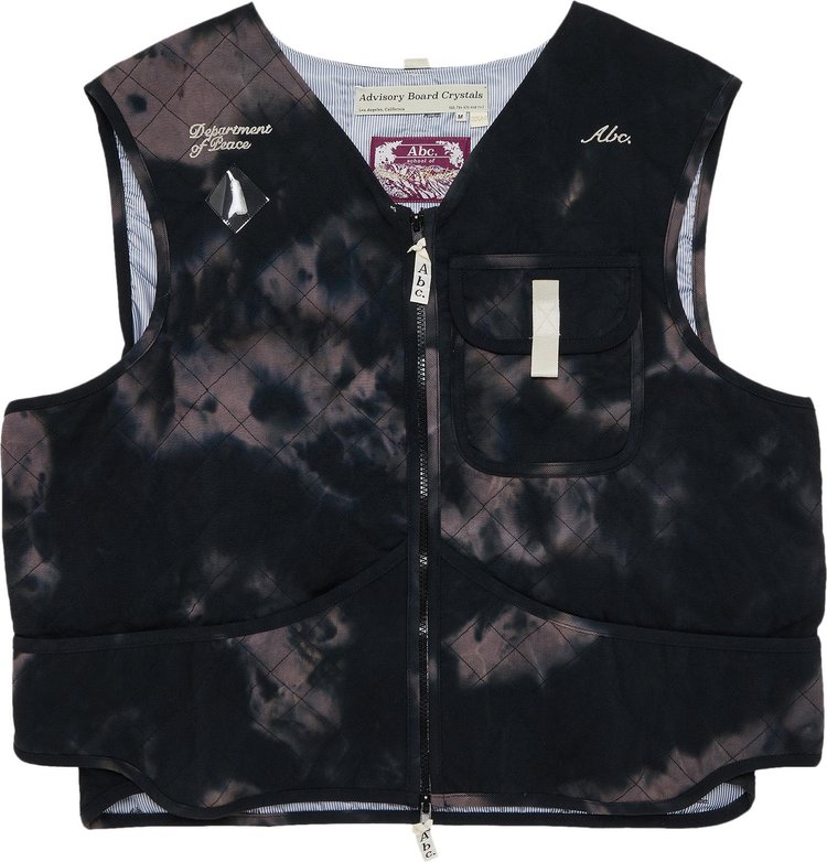 Advisory Board Crystals Quilted Sticks And Stones Cargo Vest 'Black'