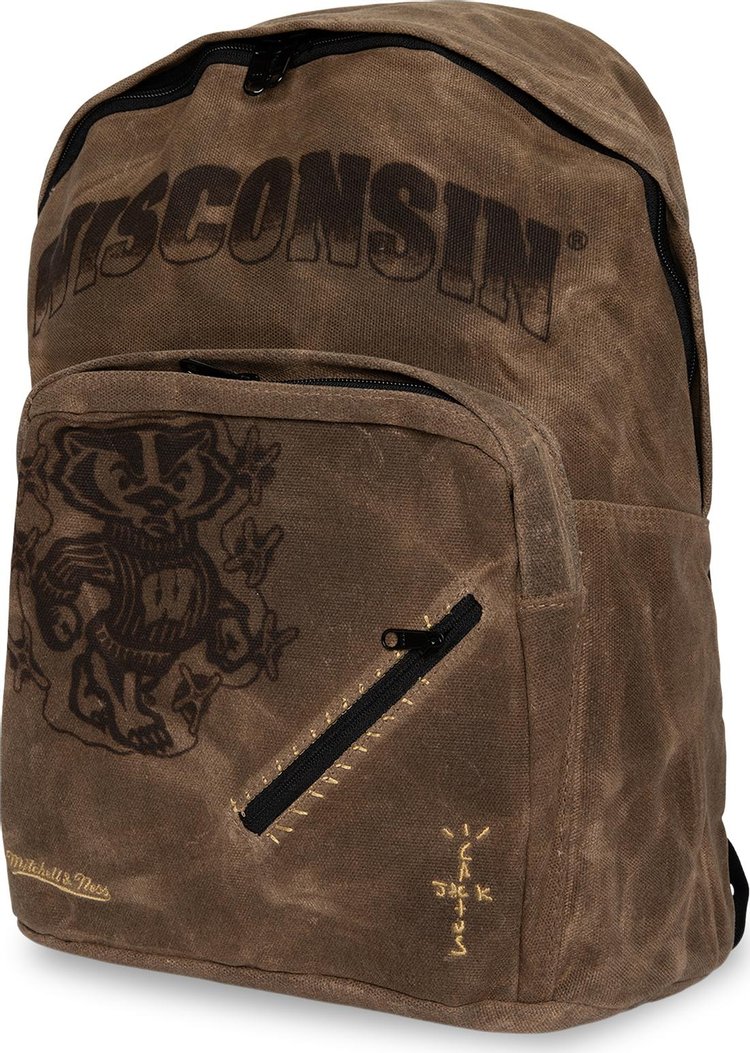 Cactus Jack by Travis Scott x Mitchell & Ness University Of Wisconsin Backpack 'Brown'
