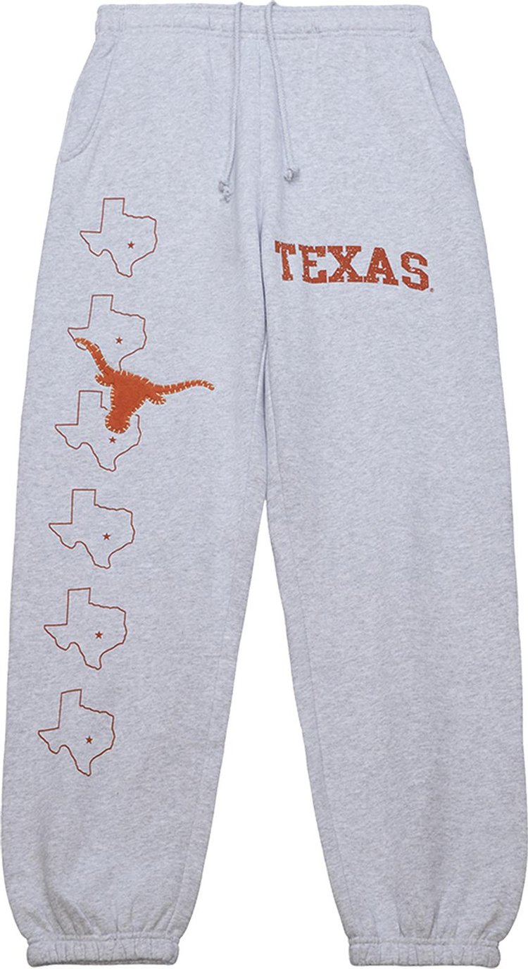 Cactus Jack by Travis Scott x Mitchell  Ness University Of Texas Sweatpants Grey Heather