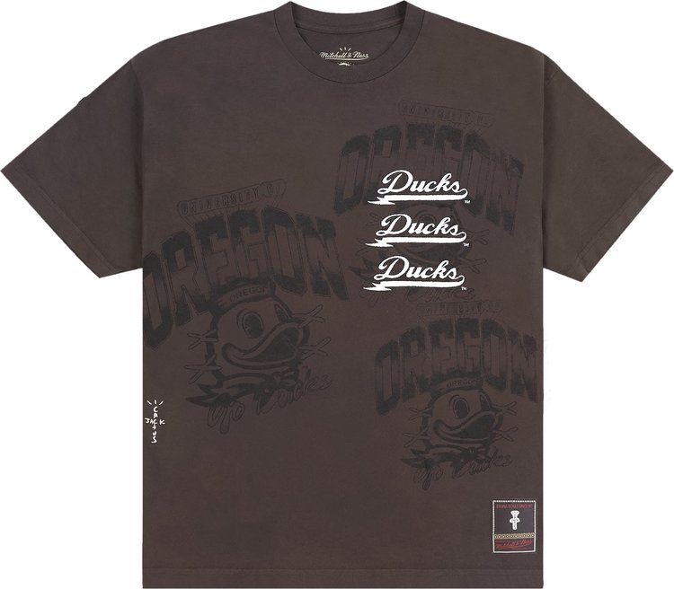 Cactus Jack by Travis Scott x Mitchell & Ness University Of Oregon Shorts 'Brown'