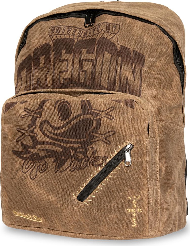 Cactus Jack by Travis Scott x Mitchell & Ness University Of Oregon Backpack 'Brown'