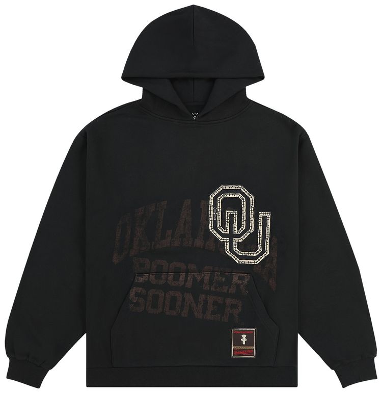 Cactus Jack by Travis Scott x Mitchell  Ness University Of Oklahoma Hoodie Black