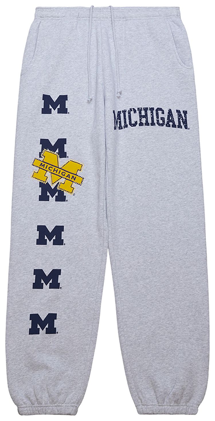 Cactus Jack by Travis Scott x Mitchell  Ness University Of Michigan Sweatpants Grey Heather
